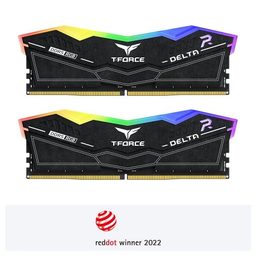 TEAM T-FORCE DELTA RGB DDR5 16GB Kit - Black FF3D516G6000HC38ADC01