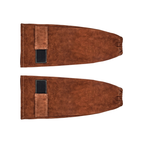 VEVOR Leather Welding Sleeves, Heavy Duty Cowhide Flame Resistant Work Sleeves for Arm Protection, Heat-Resistant Safety Sleeve for Welding,