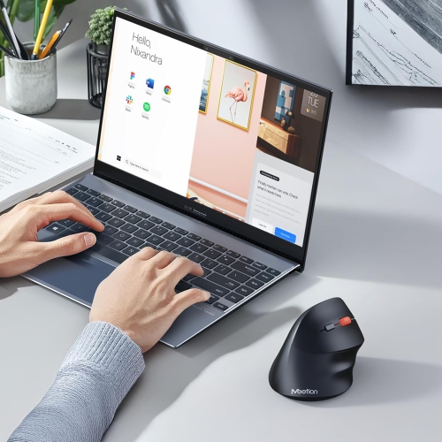 MEETION Ergonomic Mouse Wireless, Bluetooth Vertical Mouse with 3 Multi-Device for Bluetooth and 2.4G wireless, 4 DPI 1200-3200 Ergo Mice