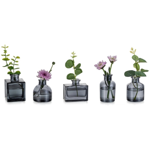 NIERBO  Mini Vases for Centerpieces Cute Flower Vase Set Of 5 Tiny Vases for Flowers Decorative Centerpiece Vases for Table Decor Wedding Party