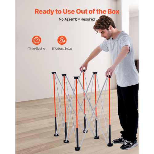 VEVOR 4.15 x 2.18 ft Portable Folding Workstand, Collapsible Workbench, 2500 lbs Weight Capacity, No Assembly Foldable Work Stand with Storage Bag,