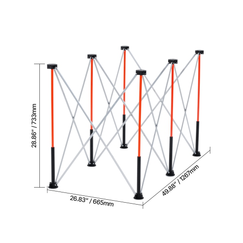 VEVOR 4.15 x 2.18 ft Portable Folding Workstand, Collapsible Workbench, 2500 lbs Weight Capacity, No Assembly Foldable Work Stand with Storage Bag,
