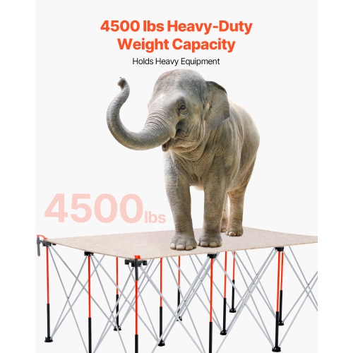 VEVOR 6.12 x 4.14 ft Portable Folding Workstand, Collapsible Workbench, 4500 lbs Weight Capacity, No Assembly Foldable Work Stand with Storage Bag,