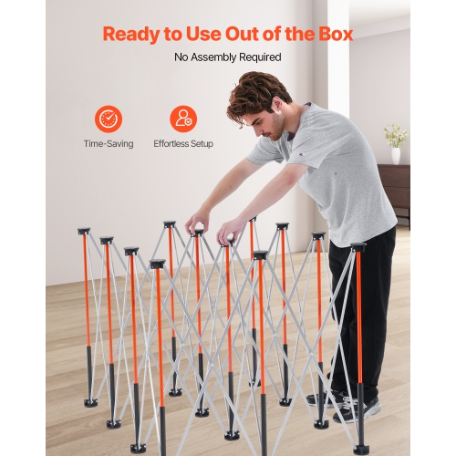 VEVOR 6.12 x 4.14 ft Portable Folding Workstand, Collapsible Workbench, 4500 lbs Weight Capacity, No Assembly Foldable Work Stand with Storage Bag,