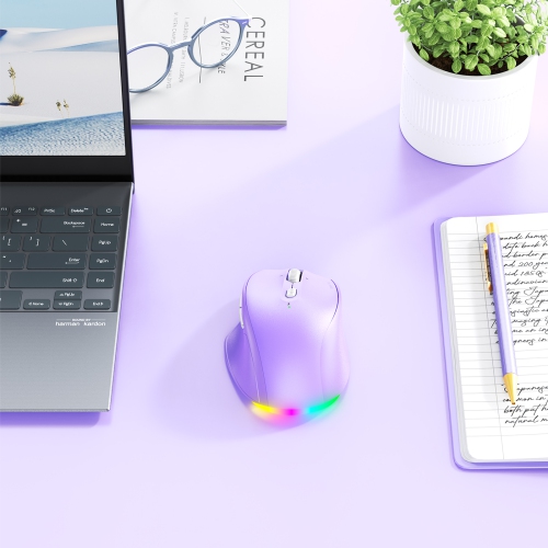 MEETION BTM007 Wireless Bluetooth Mouse, LED Rechargeable Ergonomic Mouse with Multi Mode, Portable Mouse for Mac, Laptop, PC, Computer, Tilt Wheel