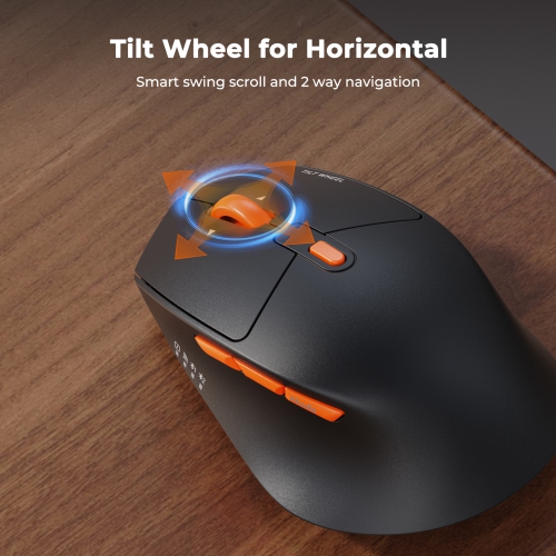 MEETION Director-D Wave Ergonomic Keyboard & Mouse, Wireless USB/Bluetooth, Adjustable DPI, Rechargeable, Wrist Rest, for Windows/Mac/Android