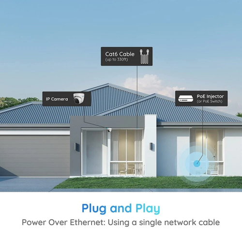 Reolink 8MP 4K Ultra HD View Security Camera with Person/Vehicle Detection, Power over Ethernet