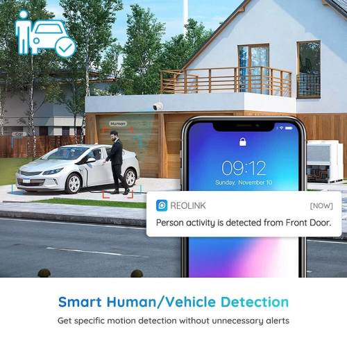 Reolink 8MP 4K Ultra HD View Security Camera with Person/Vehicle Detection, Power over Ethernet