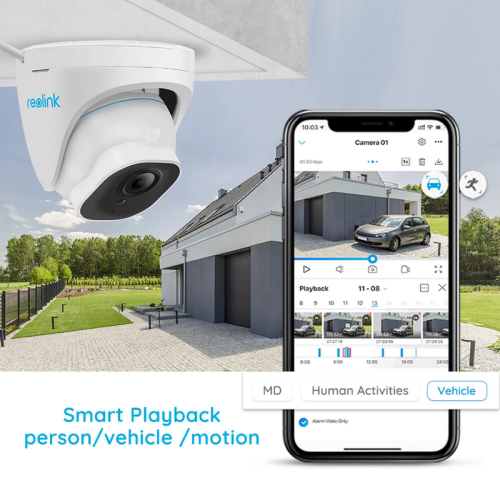 Reolink 8MP 4K Ultra HD View Security Camera with Person/Vehicle Detection, Power over Ethernet