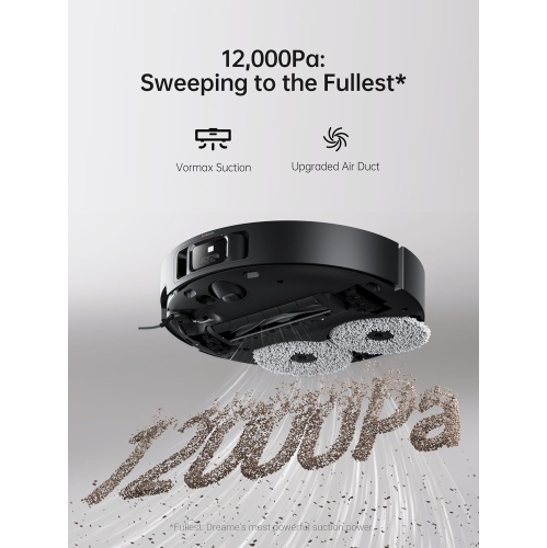 Dreame X40 Ultra Robotic Vacuum, Liftable Mop and Brushes, Removable Mop, 12KPa Suction, Side Brush, 158°F Mop & Washboard Self-Cleaning,