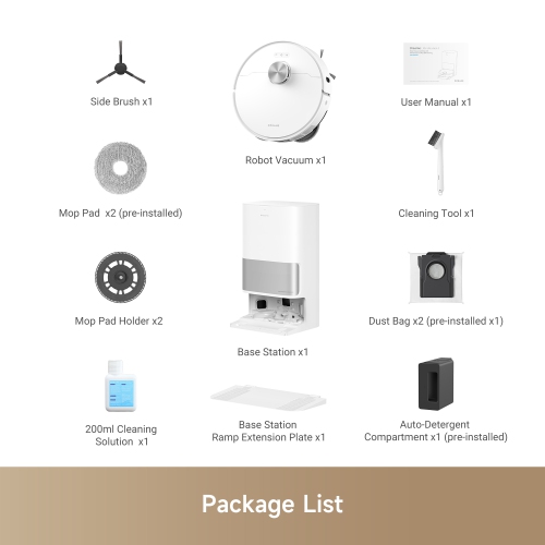 Dreame L10s Ultra Gen2 Robot Vacuum and Mop, 10 KPa Suction, MopExtend Tech, All-in-1 Base Station, Pet-Friendly, Versatile Carpet Cleaning, DuoScrub