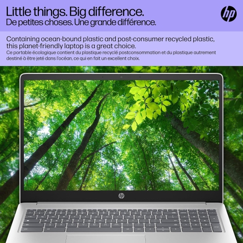 Refurbished HP Chromebook Plus 15.6" 144Hz FHD Laptop: Intel i3-N305, 8GB LPDDR5, 128GB UFS, Chrome OS