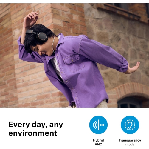 Casque d'écoute sans fil Bluetooth ACCENTUM de Sennheiser – Autonomie de 50 heures, audio, suppression du bruit hybride, confort toute la journée et