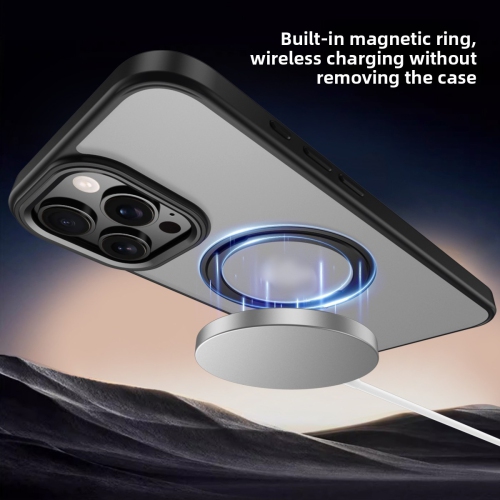 Suitable for iPhone 14 pro high-end magnetic rotating bracket case mobile phone case fulcrum protective cover - black