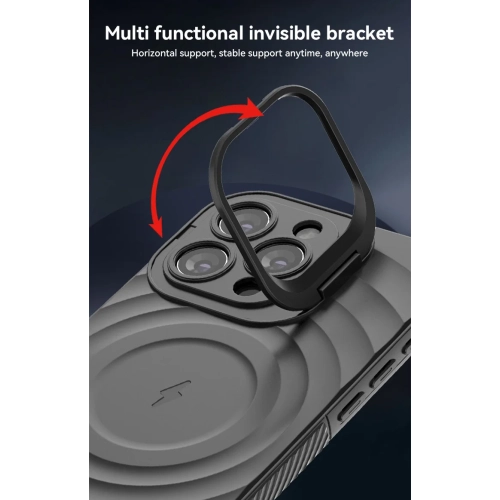 Suitable for iPhone13 promax mobile phone case lens full cover invisible bracket corrugated anti-fall mobile phone case - white