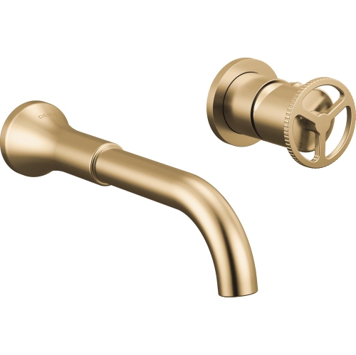 Robinet de salle de bain mural Delta Faucet Trinsic, or, robinet mural, lavabo de salle de bain, robinets muraux