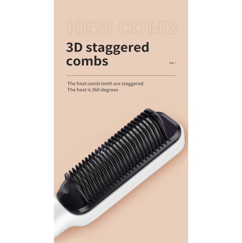 LCD straightening comb, negative ion, no hair damage, straightening and curly hair, dual-purpose lazy curling iron, hair straightener -gray- LCD