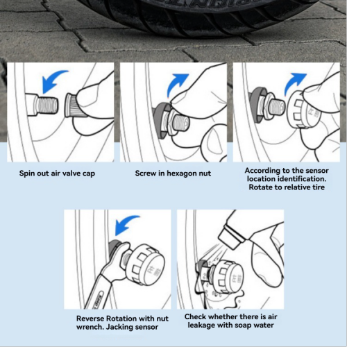 Moniteur de pression des pneus pour motocyclette, capteur externe, alarme solaire/écran carré trois couleurs/flash – support universel en plastique