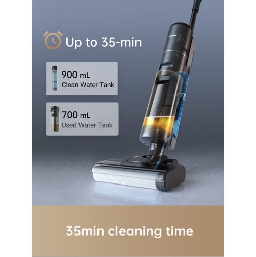 Dreame H12S Wet Dry Vacuum Cleaner, Smart Floor Washer, Cordless Vacuum/Mop for Hard Floors, Edge Cleaning with Dirt Detection, Hot Air Drying, Self