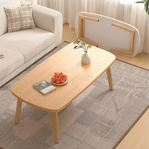Modern Foldable Floor Table for Small Spaces, Study, Home, Computer, Natrual