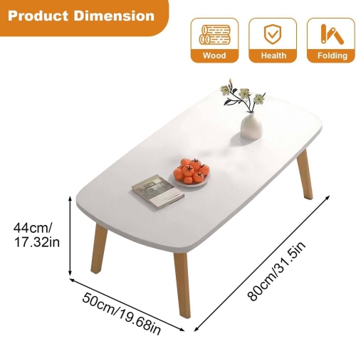 Modern Foldable Floor Table for Small Spaces, Study, Home, Computer, Natrual