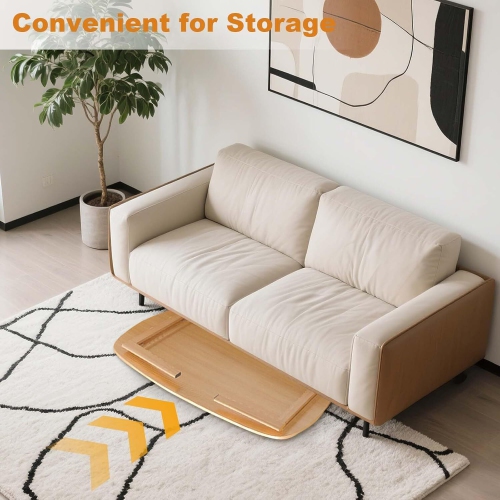 Modern Foldable Floor Table for Small Spaces, Study, Home, Computer, Natrual