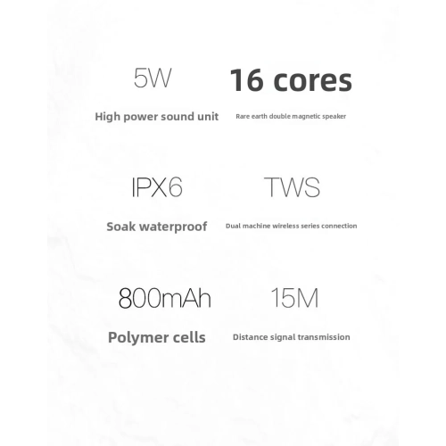 S7 New Illuminated Bluetooth 5.0 Speaker with High Volume, Subwoofer, Rare Earth Dual Magnetic Speaker, Outdoor Portable Waterproof Speaker - Silver