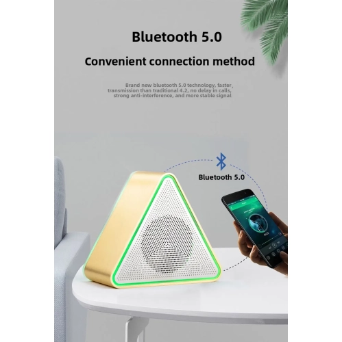 S7 New Illuminated Bluetooth 5.0 Speaker with High Volume, Subwoofer, Rare Earth Dual Magnetic Speaker, Outdoor Portable Waterproof Speaker - Silver