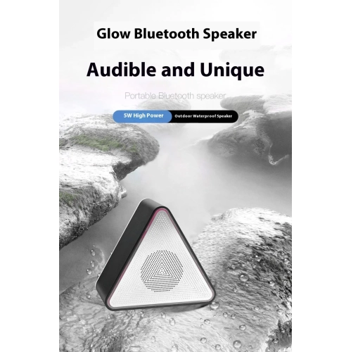 S7 New Illuminated Bluetooth 5.0 Speaker with High Volume, Subwoofer, Rare Earth Dual Magnetic Speaker, Outdoor Portable Waterproof Speaker - Black