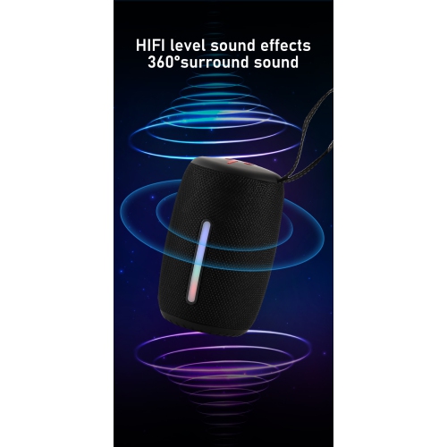 P PRO3 Wireless Bluetooth Speaker with Subwoofer, Outdoor Portable Speaker with Voice Prompt - Camo