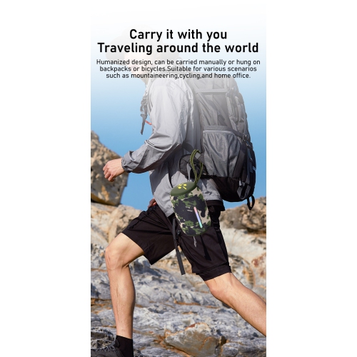 P PRO3 Wireless Bluetooth Speaker with Subwoofer, Outdoor Portable Speaker with Voice Prompt - Camo