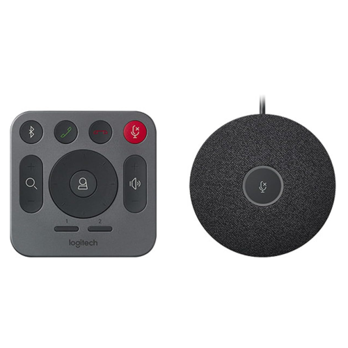 Logitech Rally Plus Ultra HD 4K Conference Camera System with Dual-Speakers and Mic Pods Set