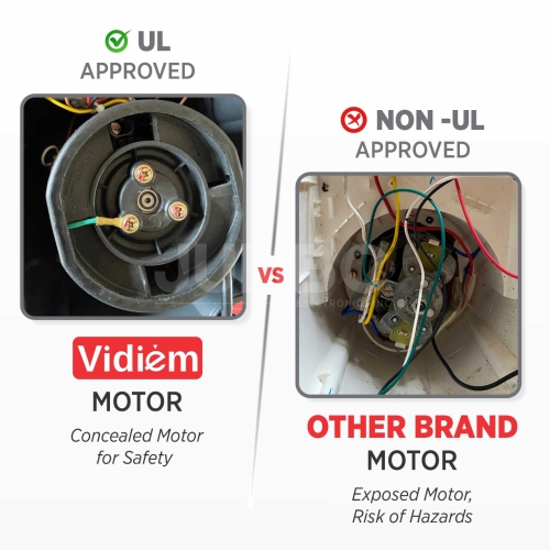 Vidiem Victor Plus Mixer Grinder 110V – 650W UL Certified Motor – 4 Stainless Steel Jars – For Canada & USA – Durable ABS Body, Self-Locking Jars –
