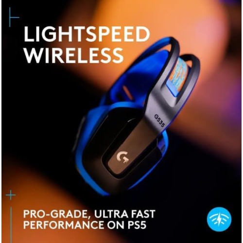 Refurbished - Logitech G G535 Lightspeed Wireless Gaming Headset - Lightweight Over-Ear Headphone, Silent Rotatable Microphone, PC, PS5, PS4, USB-C,