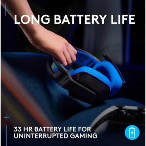 Refurbished - Logitech G G535 Lightspeed Wireless Gaming Headset - Lightweight Over-Ear Headphone, Silent Rotatable Microphone, PC, PS5, PS4, USB-C,