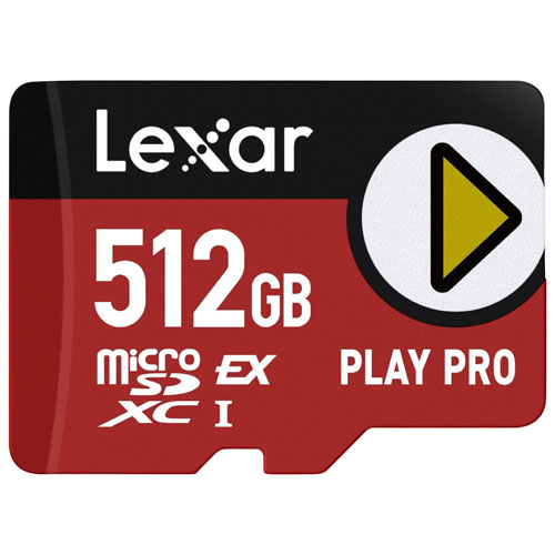 Carte mémoire microSDXC Express 900 Mo/s de 512 Go Play Pro de Lexar