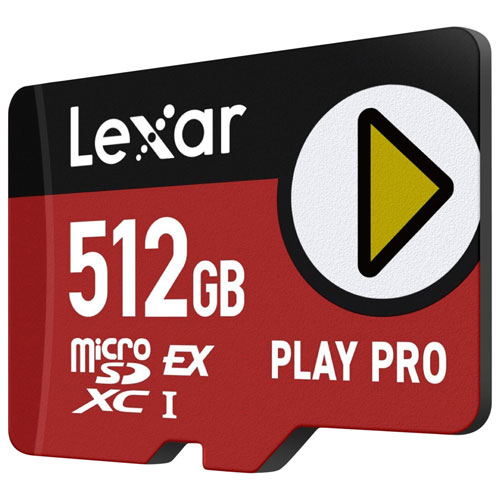 Carte mémoire microSDXC Express 900 Mo/s de 512 Go Play Pro de Lexar