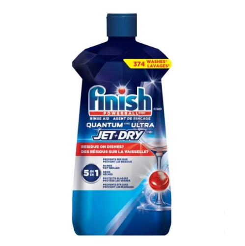 Finish , Quantum Ultra Jet Dry Rinse Aid 374 Washes 1.12 L , Blue