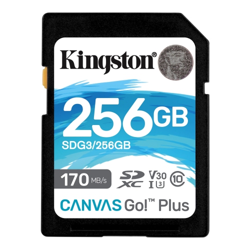 Canvas Go! De Kingston, remis à neuf Plus de cartes mémoire SD 256&nbsp;Go G3/256&nbsp;Go