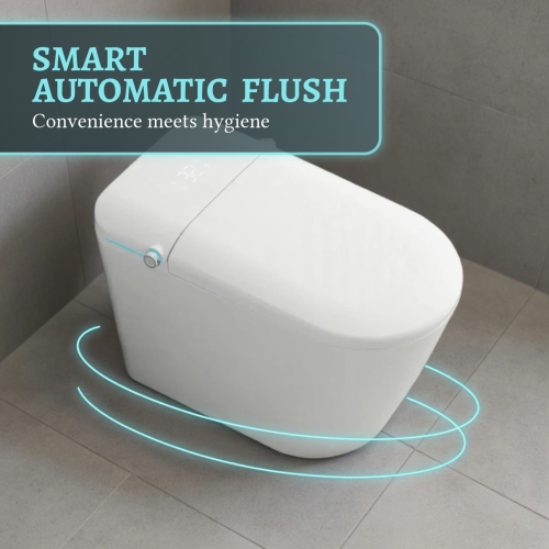SERA BATHROOM Stevie Smart Bidet Toilet, One-Piece Toilet with Auto Jet Flush, Auto Open/Close Lid, Warm Water Wash, Warm-Air Dryer, Heated Seat,