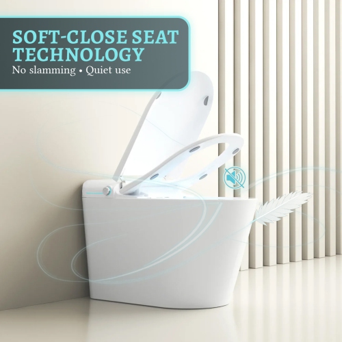 SERA BATHROOM Stevie Smart Bidet Toilet, One-Piece Toilet with Auto Jet Flush, Auto Open/Close Lid, Warm Water Wash, Warm-Air Dryer, Heated Seat,