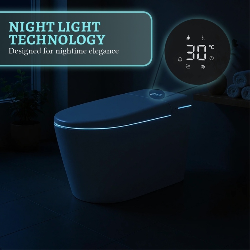 SERA BATHROOM Stevie Smart Bidet Toilet, One-Piece Toilet with Auto Jet Flush, Auto Open/Close Lid, Warm Water Wash, Warm-Air Dryer, Heated Seat,