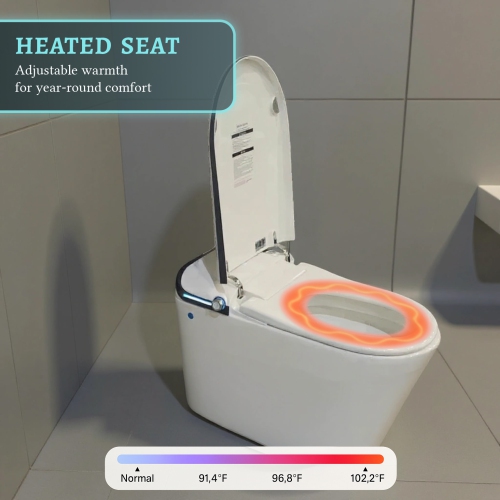 SERA BATHROOM Wynter Smart Bidet Toilet, One-Piece Toilet with Auto Jet Flush, Auto Open/Close Lid, Warm Water Wash, Warm-Air Dryer, Heated Seat,
