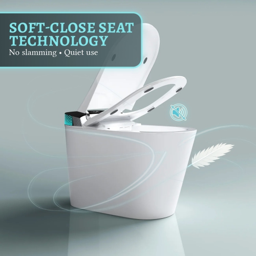 SERA BATHROOM Wynter Smart Bidet Toilet, One-Piece Toilet with Auto Jet Flush, Auto Open/Close Lid, Warm Water Wash, Warm-Air Dryer, Heated Seat,