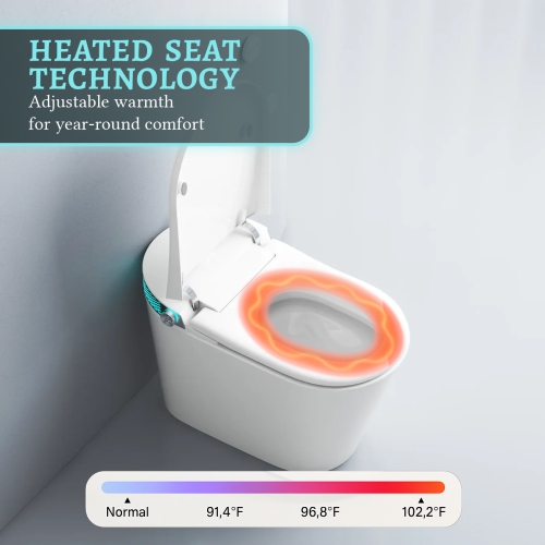 SERA BATHROOM Wynter Smart Bidet Toilet, One-Piece Toilet with Auto Jet Flush, Auto Open/Close Lid, Warm Water Wash, Warm-Air Dryer, Heated Seat,