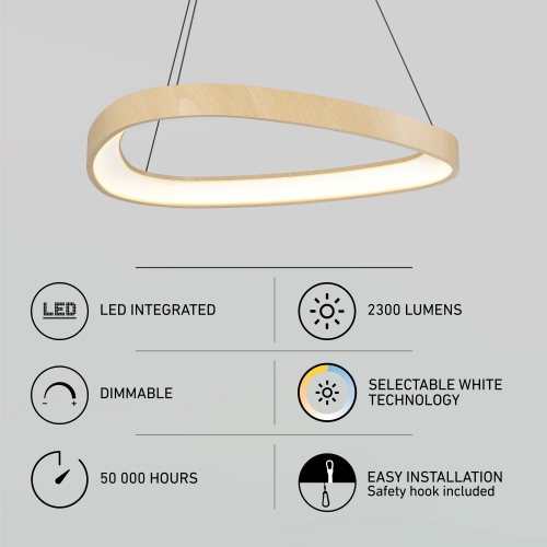 Bjorn Pendant 5CCT Wood