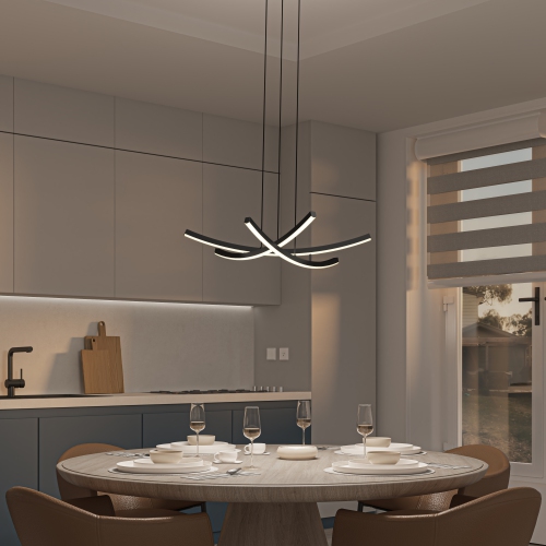 Orly LED Pendant 5CCT Black