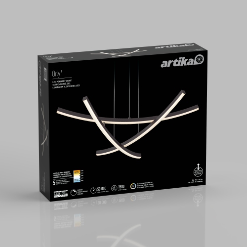 Orly LED Pendant 5CCT Black