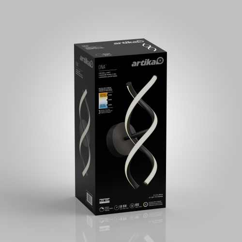 DNA Sconce LED Wall Light 3CCT Black