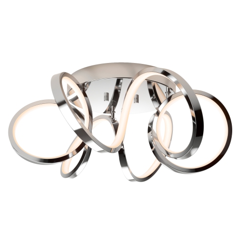 Swirl Ribbon Flushmount Chrome